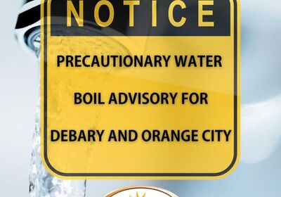 Volusia County issues Boil Water Notice for DeBary and Orange City residents.
