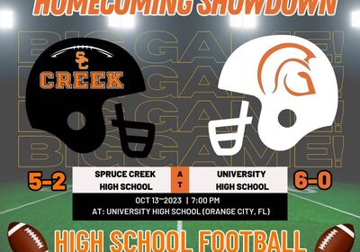 High School Football Game Scores 10/13/2023 - Spruce Creek Hawks (Port orange, FL) vs. University Titans