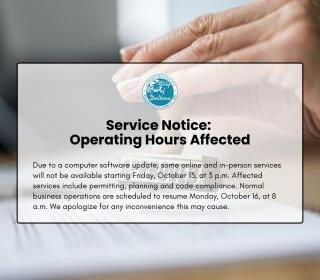 Service interruptions expected in Deltona due to scheduled software update.