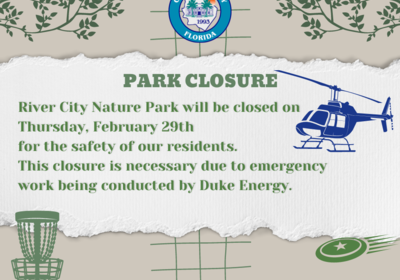 River City Nature Park in DeBary Closed 2/29