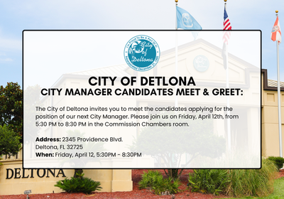 Special Deltona City Commission Meeting to follow Meet and Greet