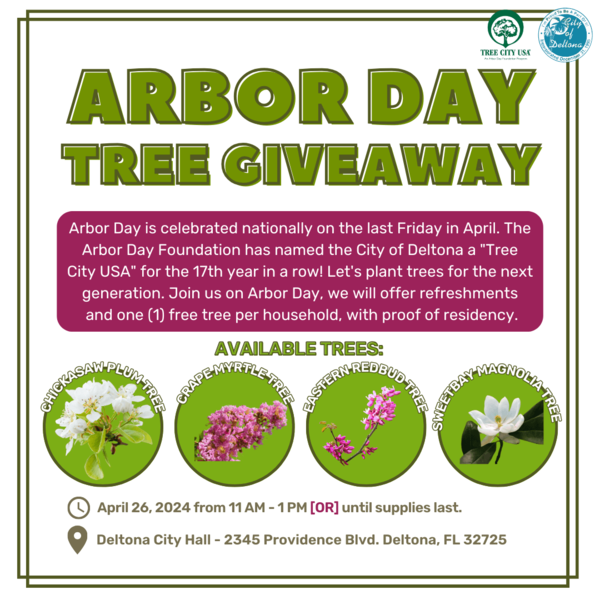 Arbor Day Tree Giveaway in Deltona
